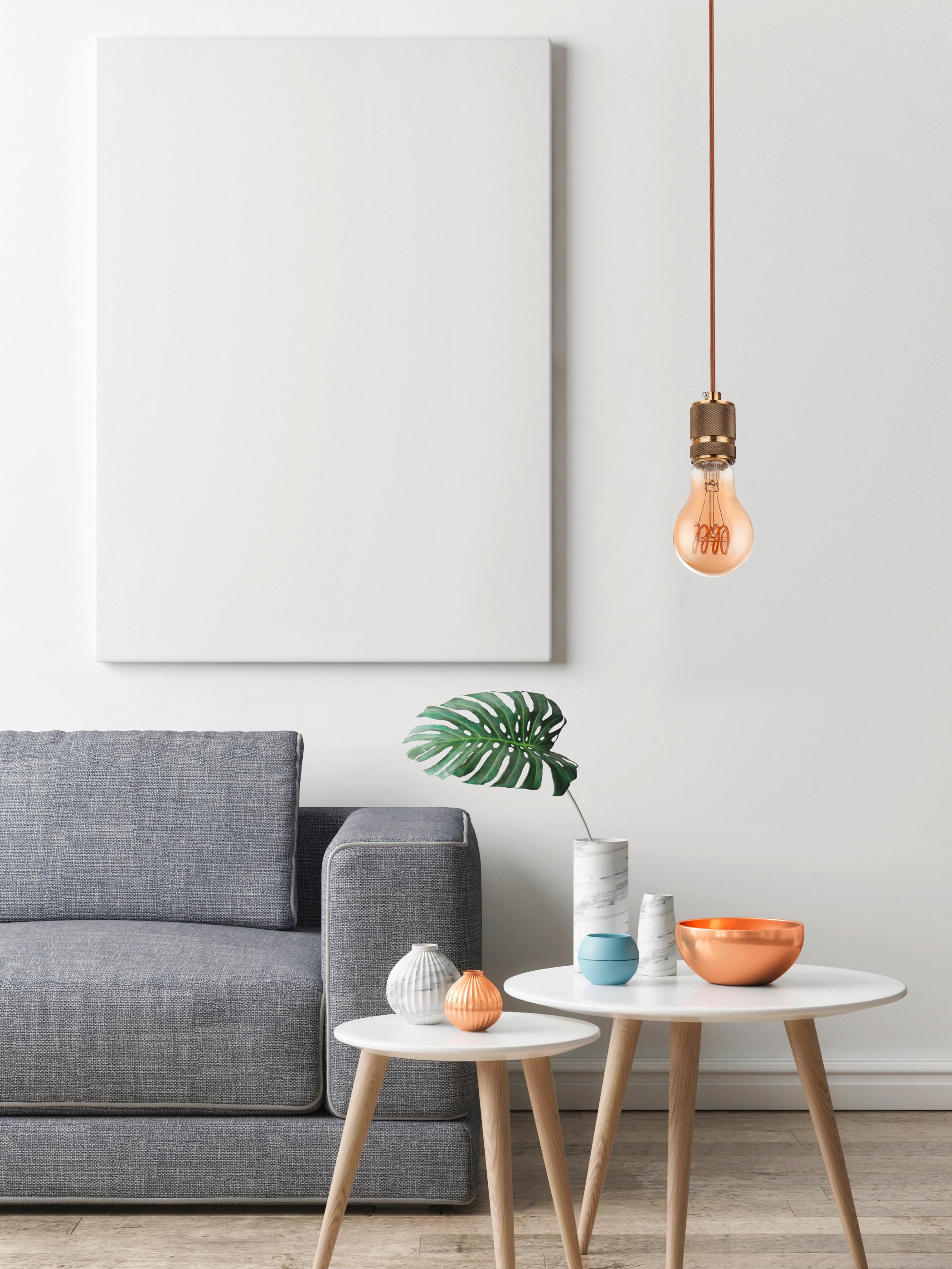 LAMPA WISZĄCA A21 NUR AUFHÄNGUNG - kolor mosiężny, Basics, metal/tkanina (10/150cm) - Globo