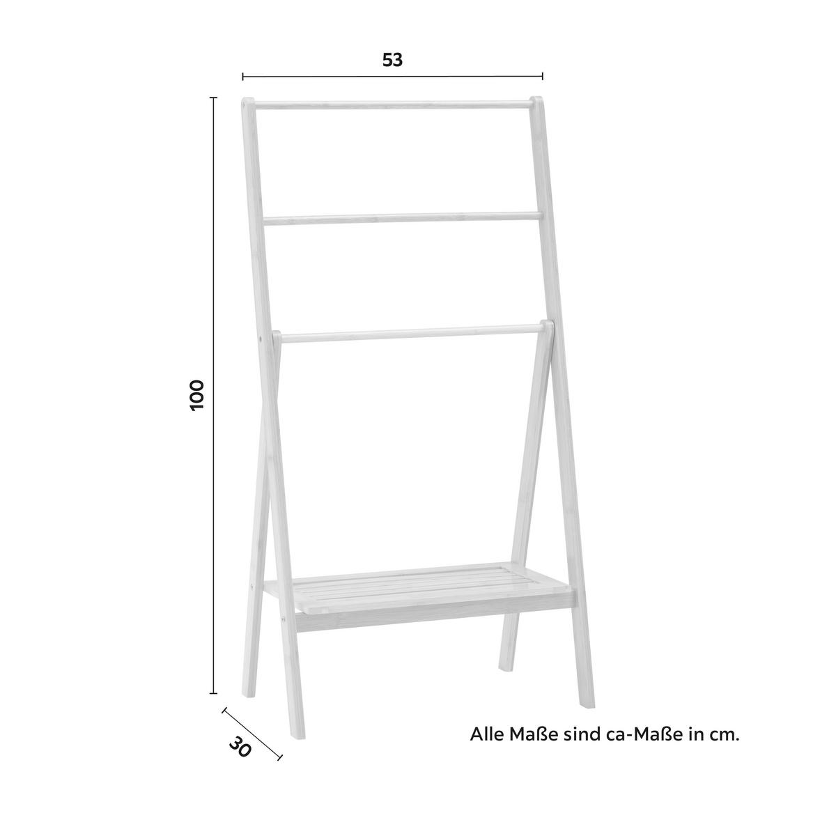 Držalo Za Brisače Bonny, Bambus - naravne barve, Moderno, naravni materiali (53/100/30cm) - Bessagi Home