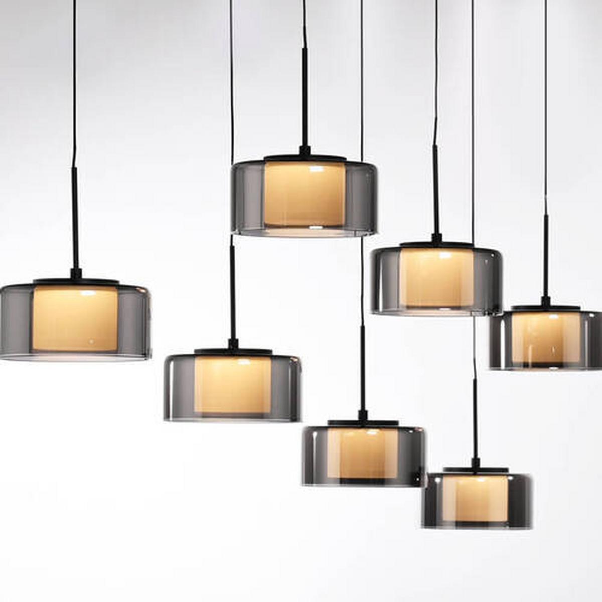 LAMPA WISZĄCA LED 2115-18 - czarny, Design, tworzywo sztuczne/metal (126/21/180cm) - Paul Neuhaus