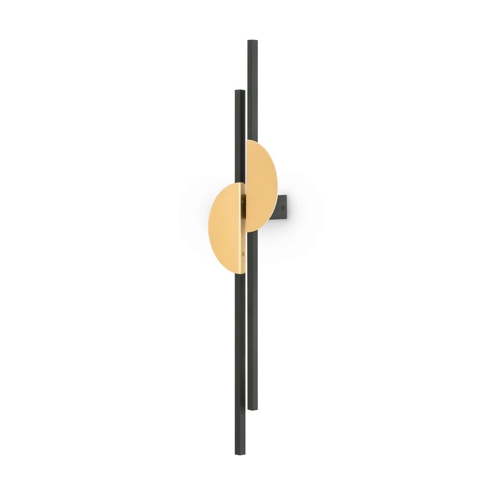 Wandleuchte Skyline - Messingfarben/Schwarz, Basics, Metall (19,2/6/79cm) - MAYTONI