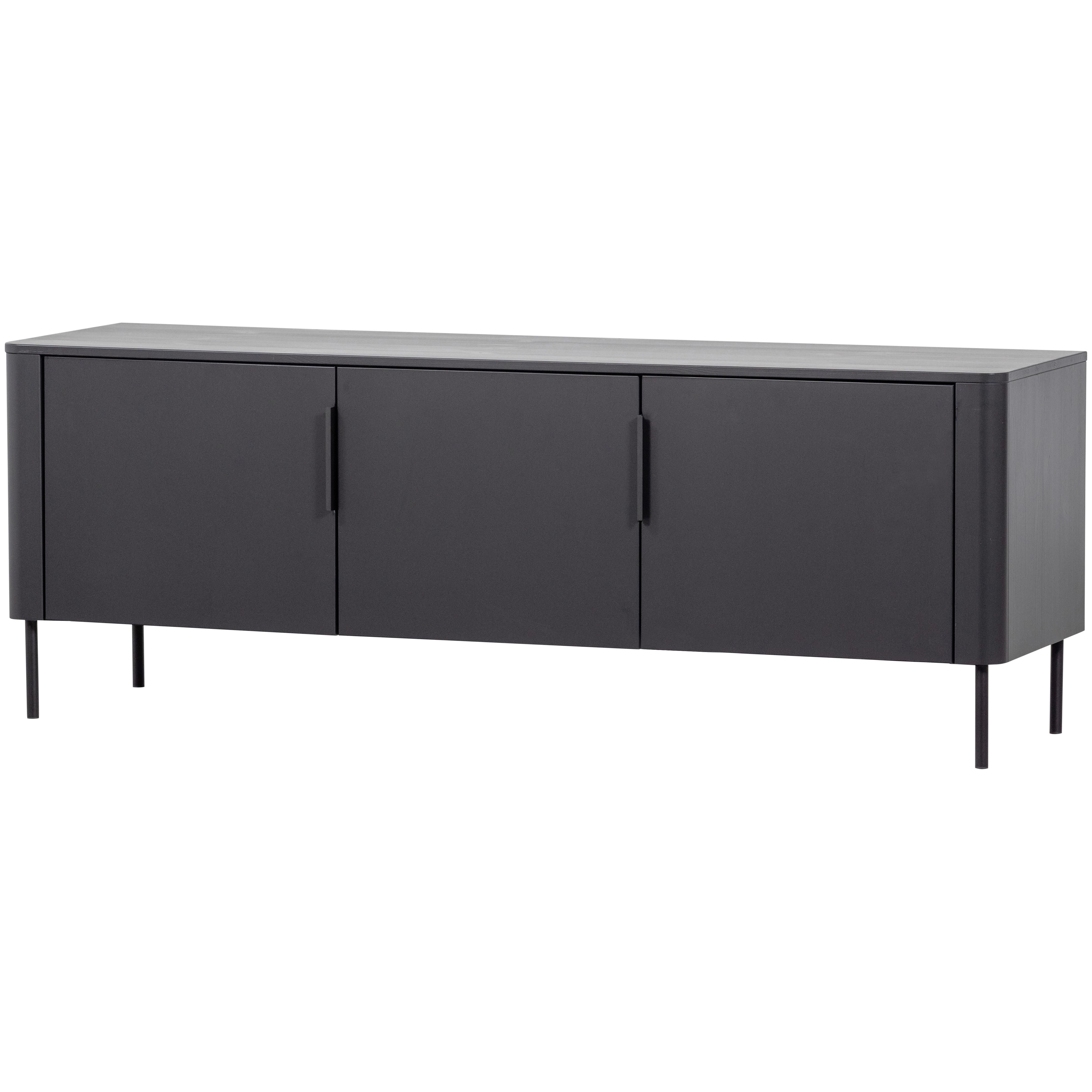 LOWBOARD Gunnar Schwarz B: 154cm - Schwarz, Design, Holz/Metall (154/56/44cm) - Livetastic