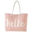 Strandtasche Hello Rosa - Rosa, Textil (44/15cm) - MÖMAX modern living