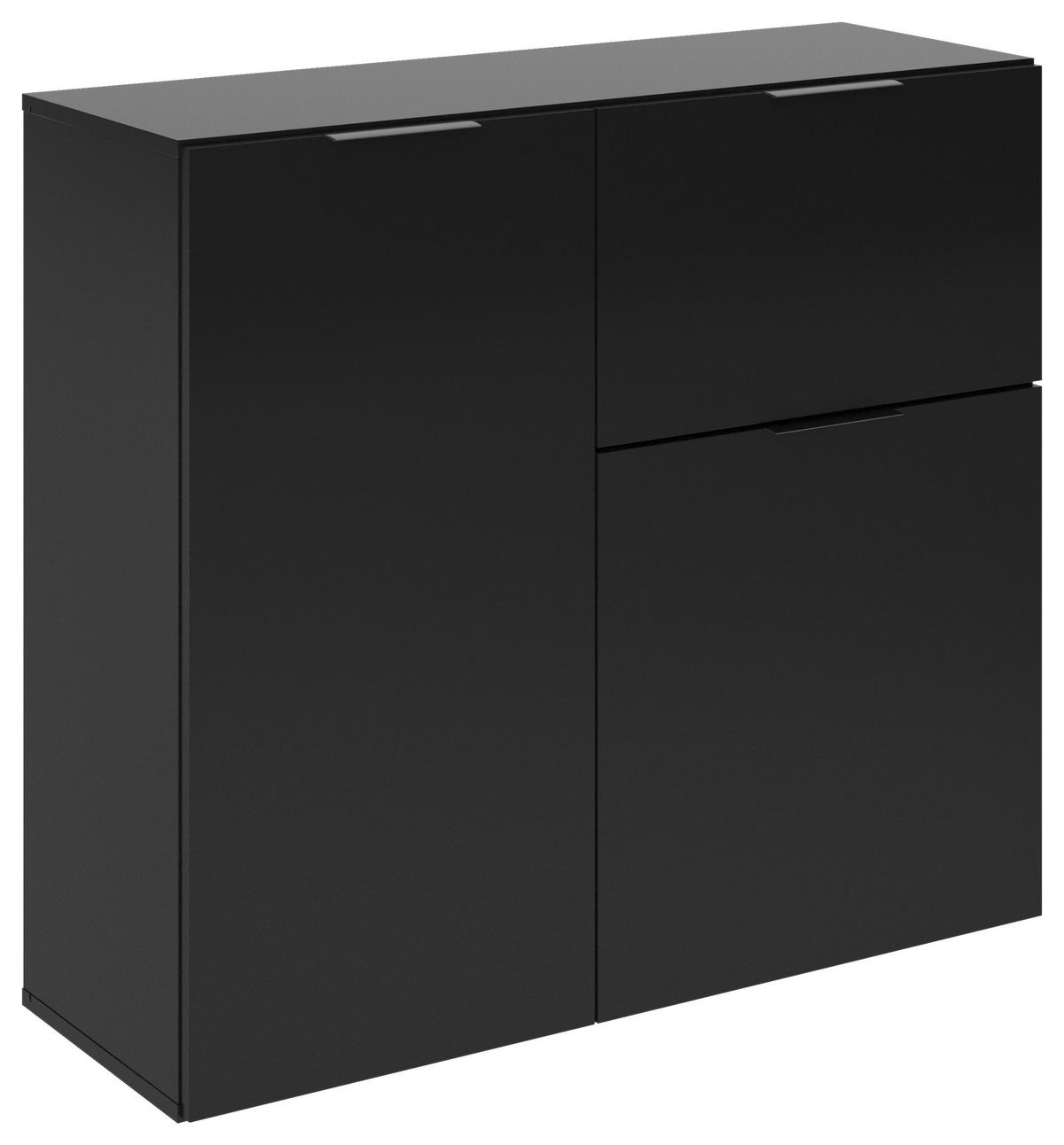 KOMODA DARK 1 - czarny, Konventionell, materiał drewnopochodny/tworzywo sztuczne (90/80/32cm) - MID.YOU