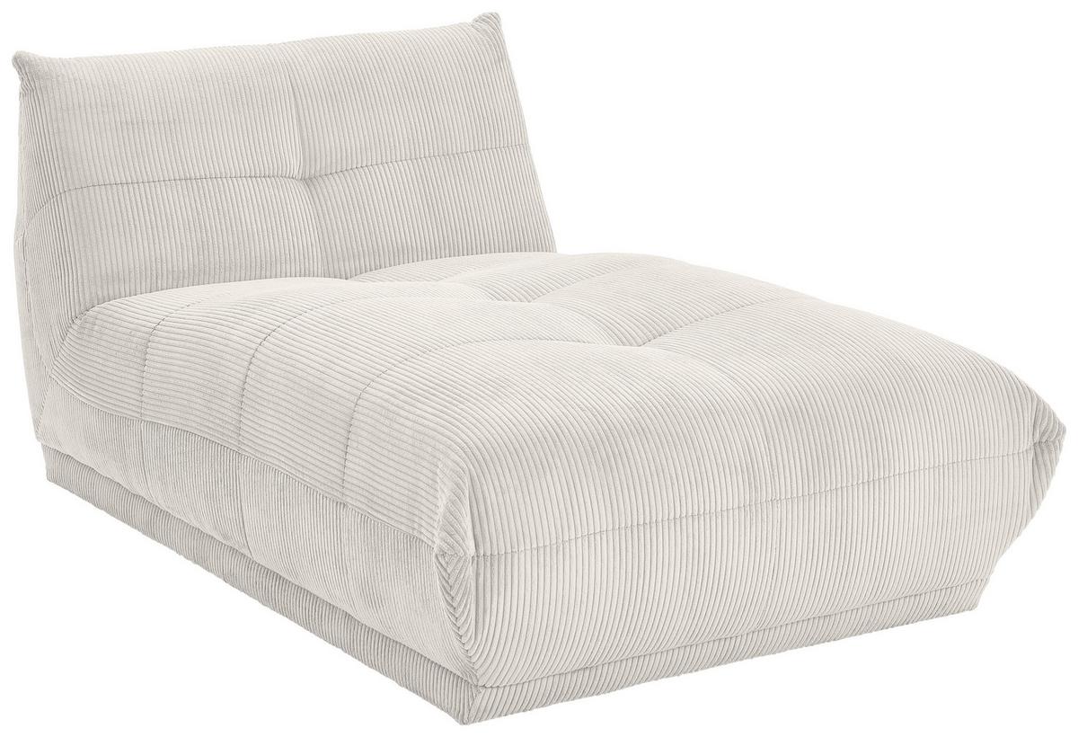 Modul Sofa Giselle Ottomane Weiß - Weiß, Trend, Textil (105/80/185cm) - Livetastic