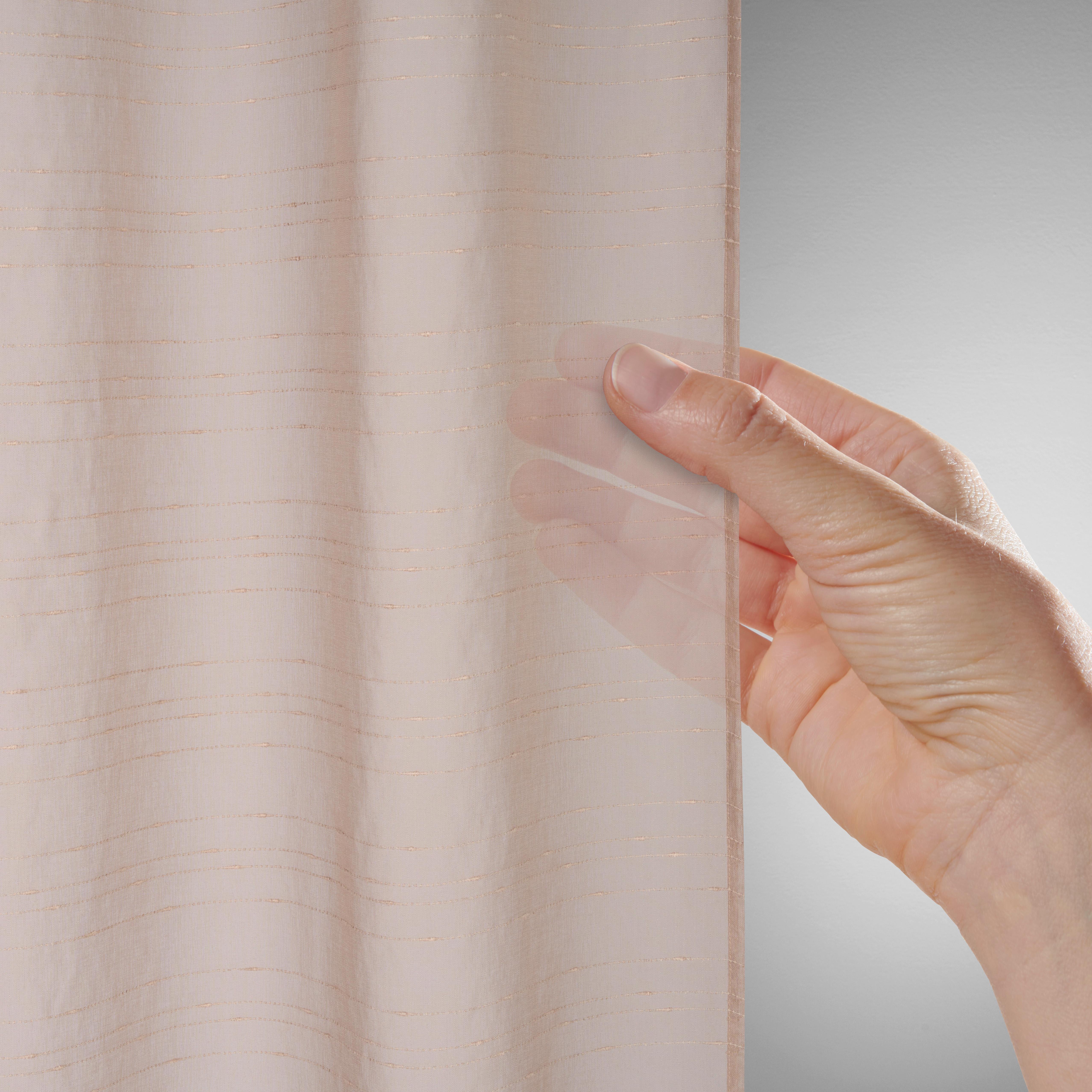 Zavesa Z Zankami Ida - bež, Konvencionalno, tekstil (135/245cm) - Based