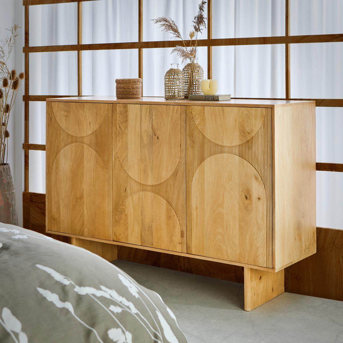 Sideboard Curve in Eichefarben - Eichefarben, MODERN, Holz (150/100/45cm) - Zandiara