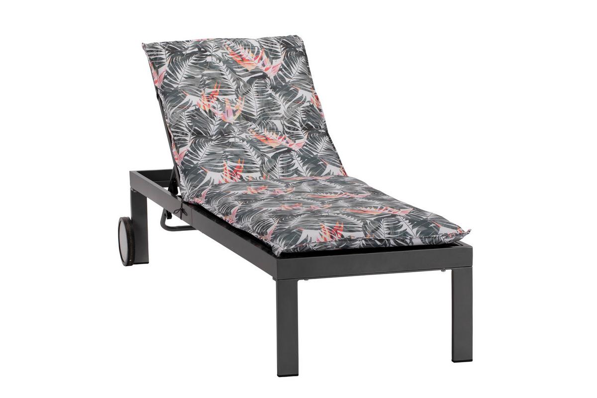 Sonnenliege Acamp Rimini Metall / Textil verstellbar - Anthrazit, Basics, Textil/Metall (60/35/198cm) - Gardenson