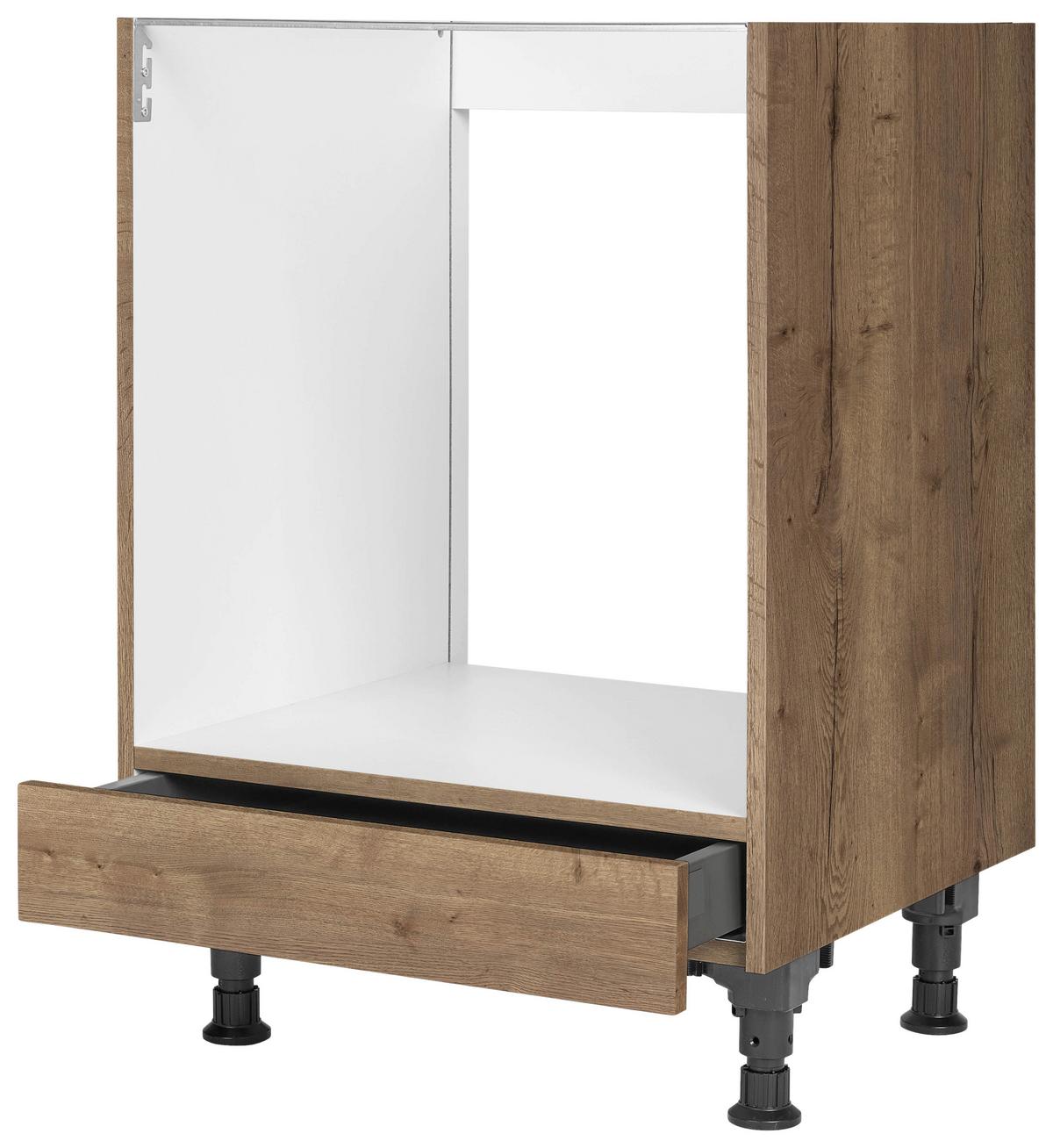 Herdumbauschrank Structura Eiche dunkel - Eiche dunkel, MODERN, Holzwerkstoff (60/87/56cm) - Nobilia