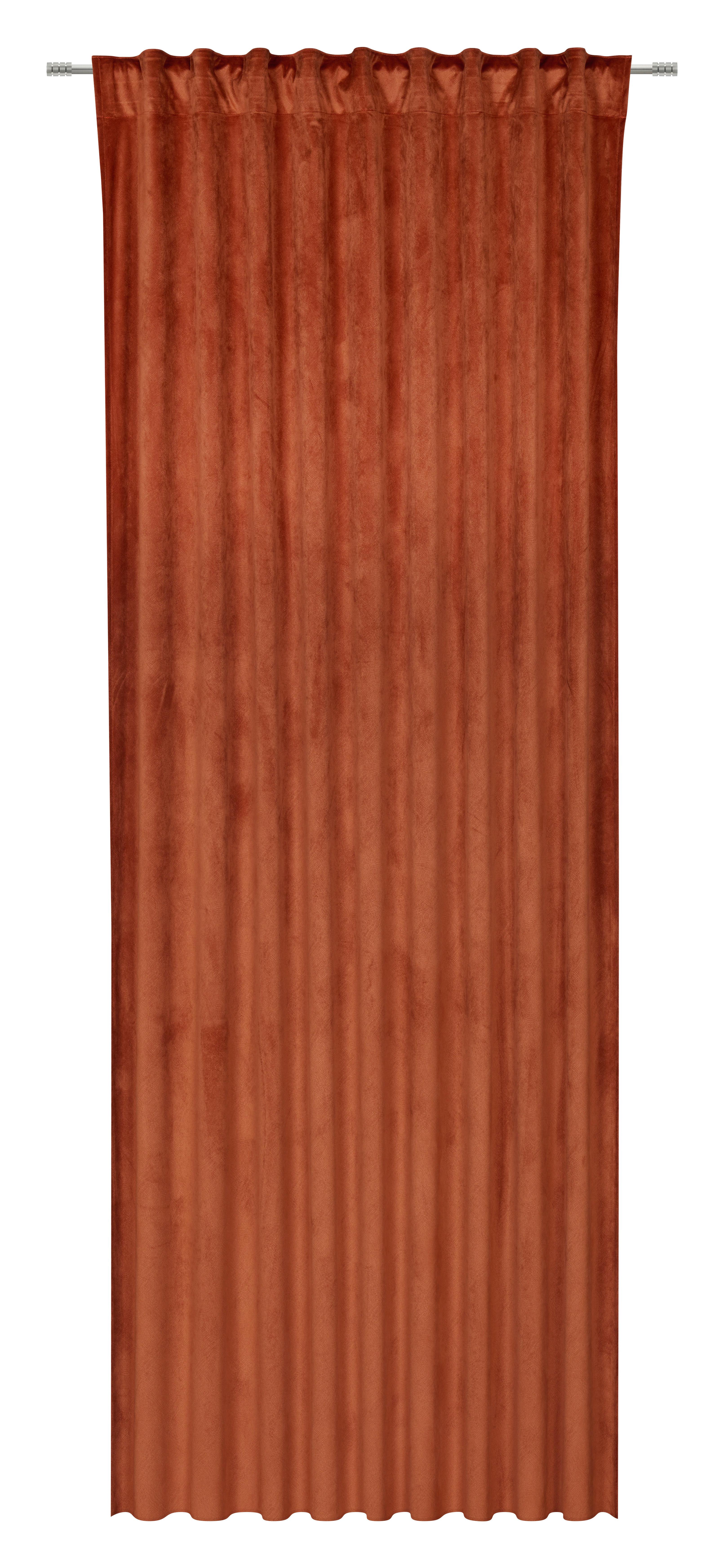GARDINLÄNGD BIANCA - mörk orange, Klassisk, textil (140/245cm) - Modern Living