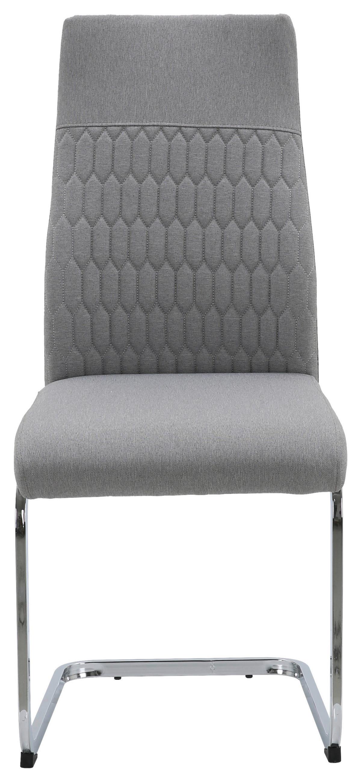 Stolica Erika - siva/srebrne boje, Basics, metal/tekstil (44/99/60cm) - Modern Living