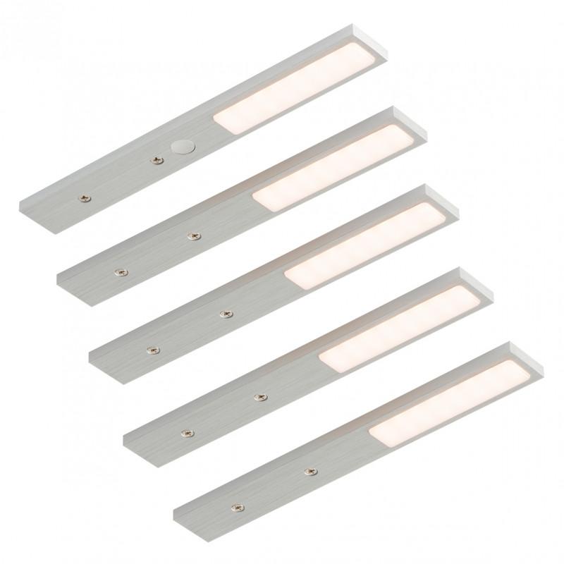 Unterbauleuchten-Set 418825 - Edelstahlfarben (19,7/2,5/6cm) - Based