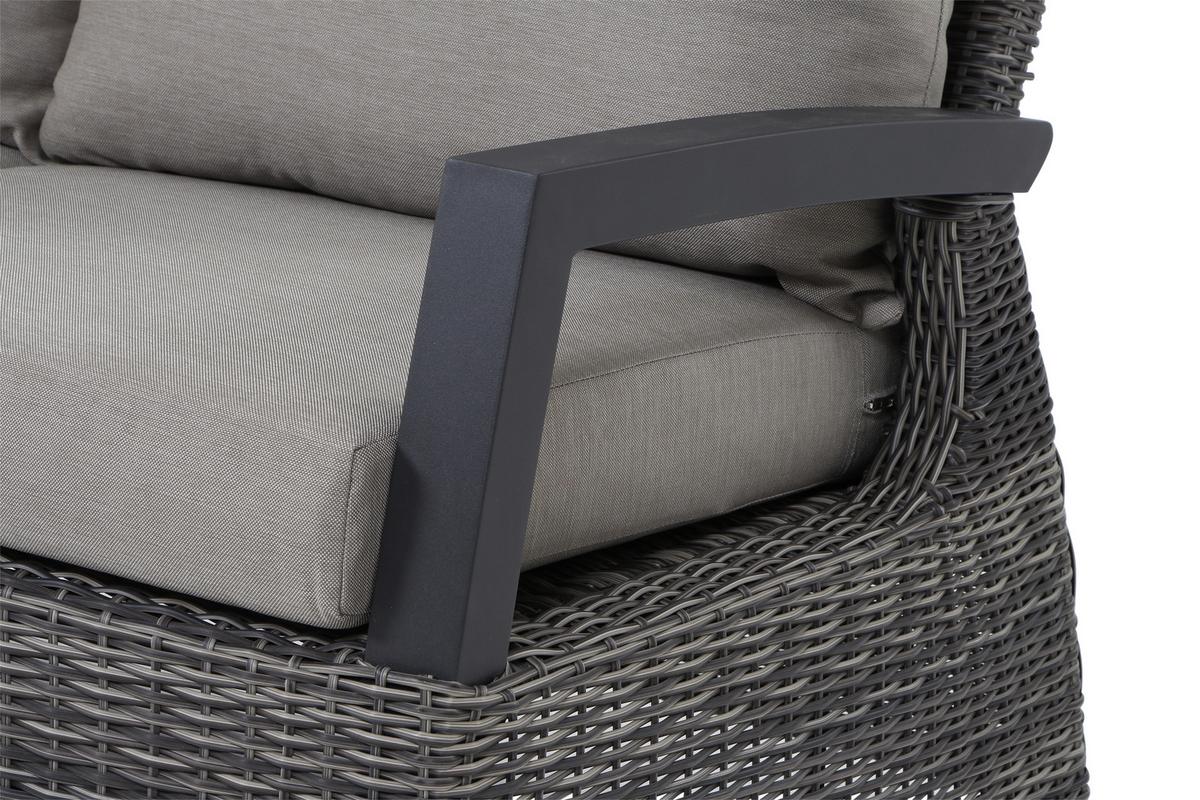 Loungegarnitur Corido Grau - Grau, Basics, Keramik/Kunststoff (302/88/219cm) - Siena Garden