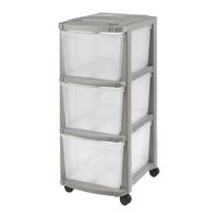 Rollcontainer Manuela Grau - Grau, KONVENTIONELL, Kunststoff (39/29,5/65cm) - Based