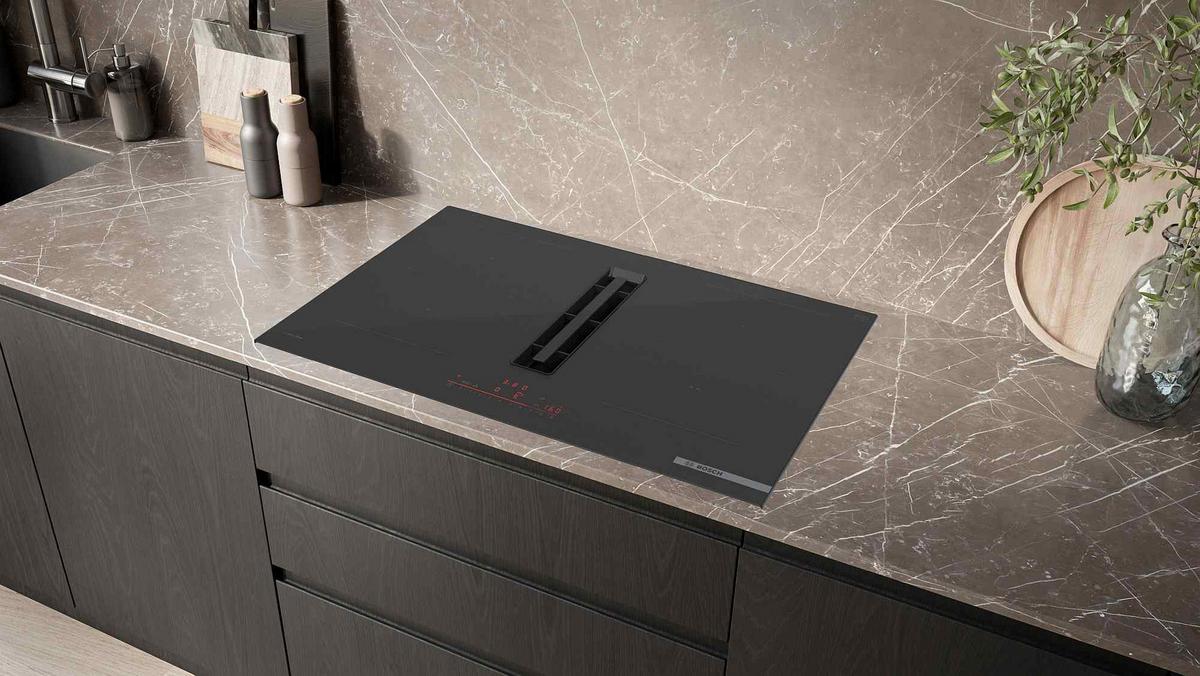 Kochfeld-Dunstabzug-Kombi PVQ89BH26E - Schwarz, Glas/Metall (81,2/22,3/52cm) - Bosch