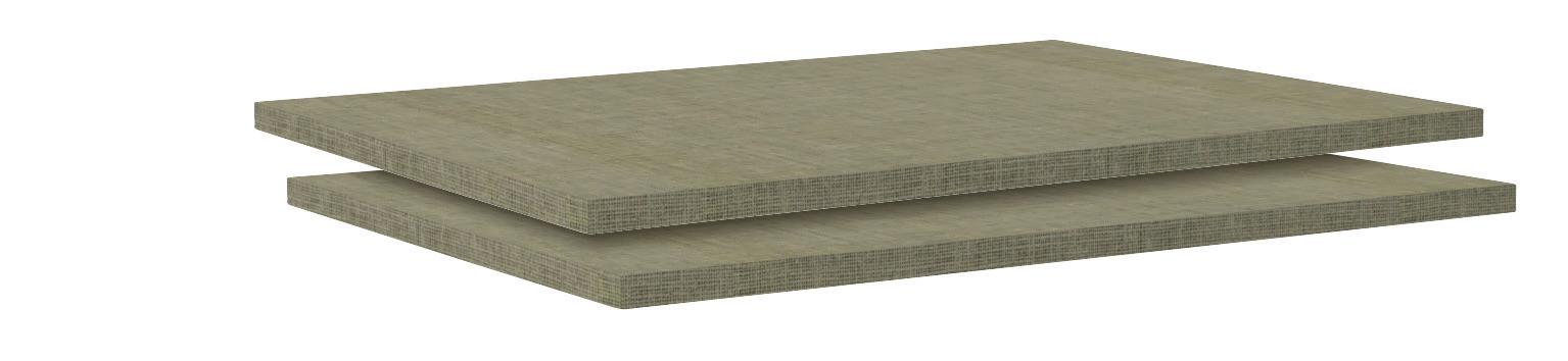 Set Polica Unit - smeđa, Moderno, drvni materijal (87,9/1,8/54,4cm) - Based