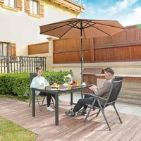 Gartenklappsessel-Set Schwarz - Schwarz, Basics, Textil/Metall (70/106/56cm) - Modante