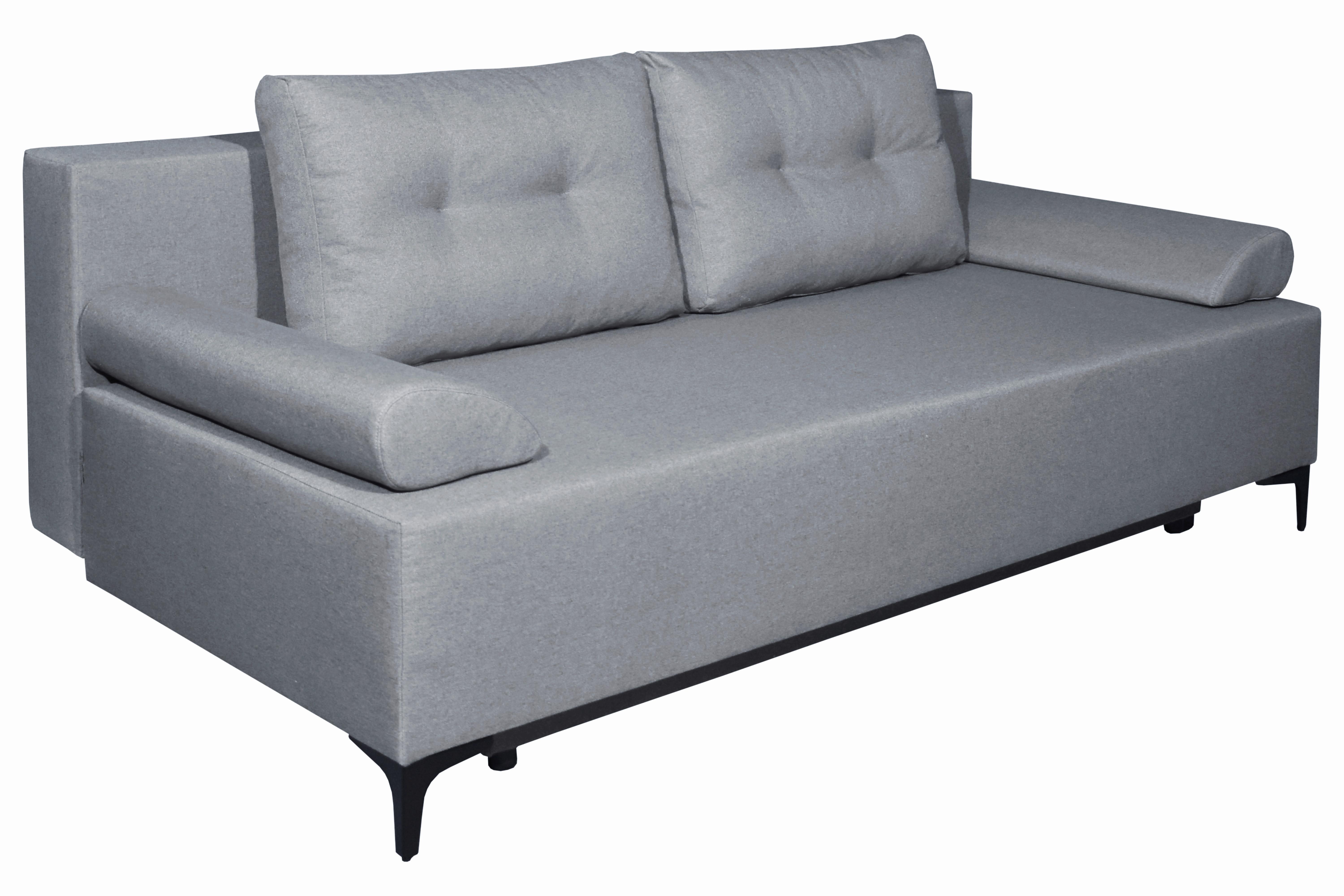 Canapea extensibila LONDON - gri deschis, Modern, lemn/metal (198/90/101cm) - Modern Living