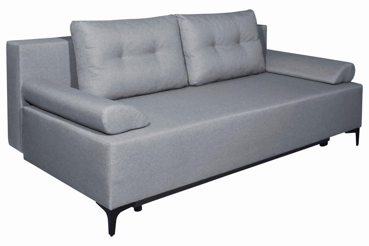 Canapea extensibila LONDON - gri deschis, Modern, lemn/metal (198/90/101cm) - Modern Living