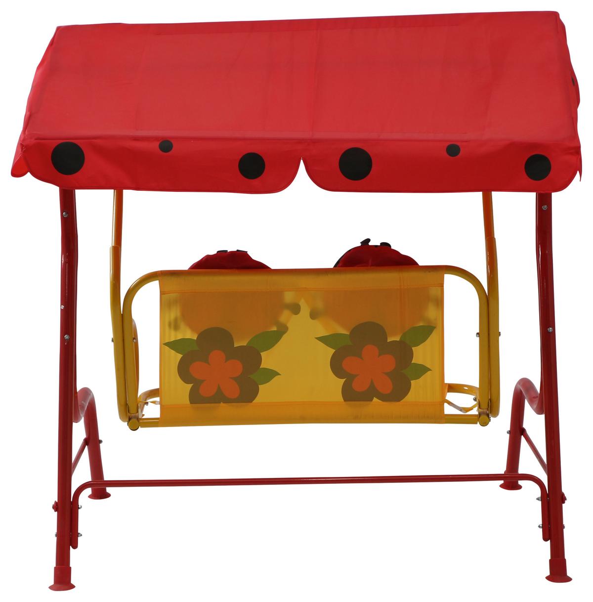 Kinder-Hollywoodschaukel 672612 - Rot, MODERN, Textil/Metall (115/118/75cm) - Siena Garden