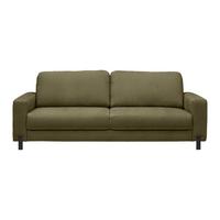 3-Sitzer-Sofa Piega Grün - Schwarz/Grün, MODERN, Textil/Metall (230/66-87/96cm) - Mömax