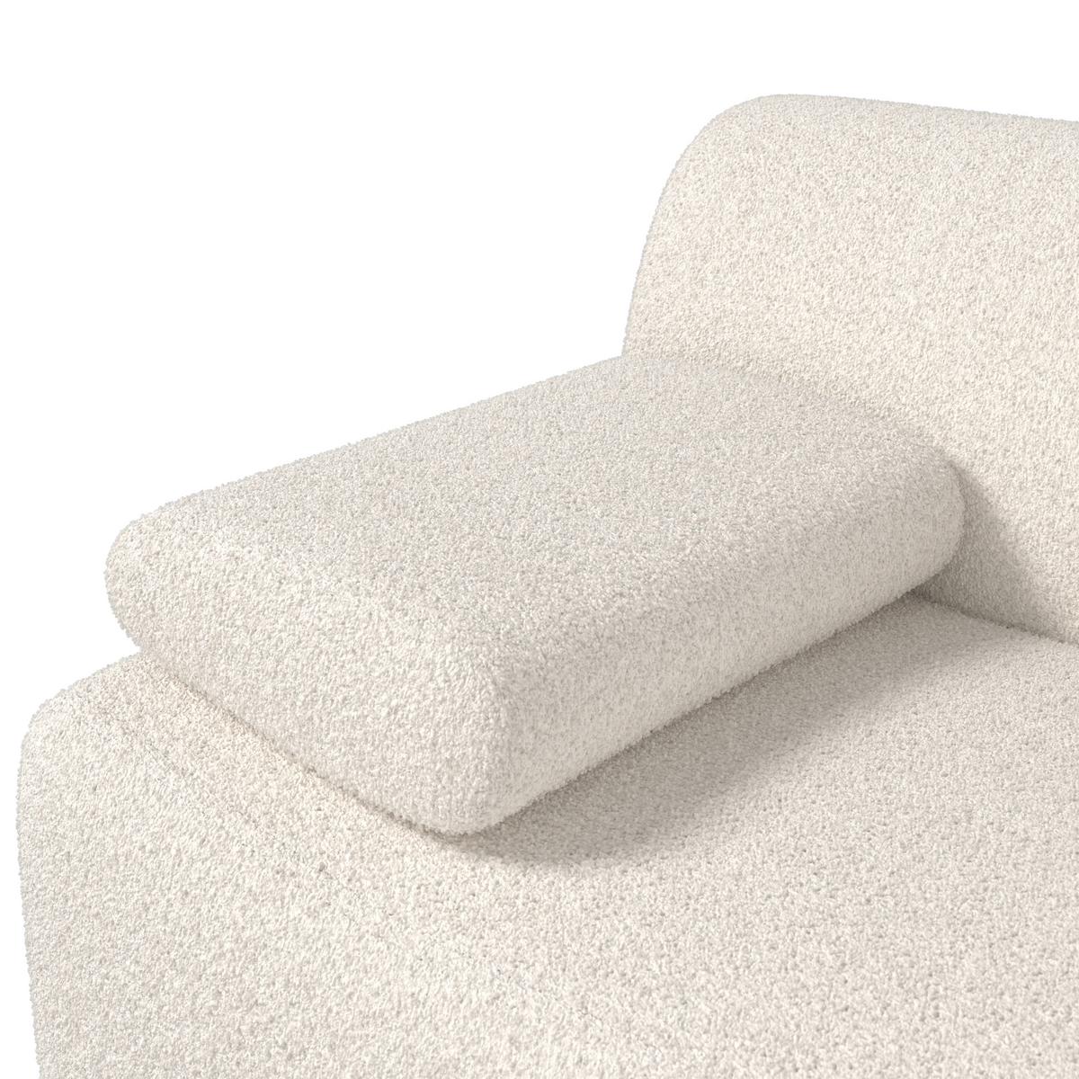 CANAPEA SOPHIE - alb/culoare natur, Modern, lemn/textil (222/88/75cm) - Bessagi Home