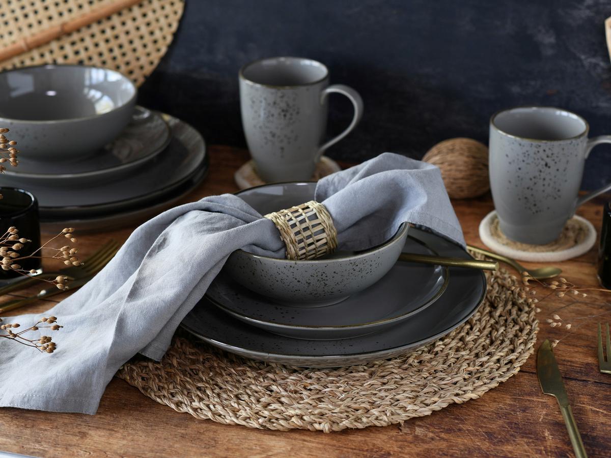 Kombinirani Servis Stone, 16-Delni - siva, Basics, keramika - Creatable