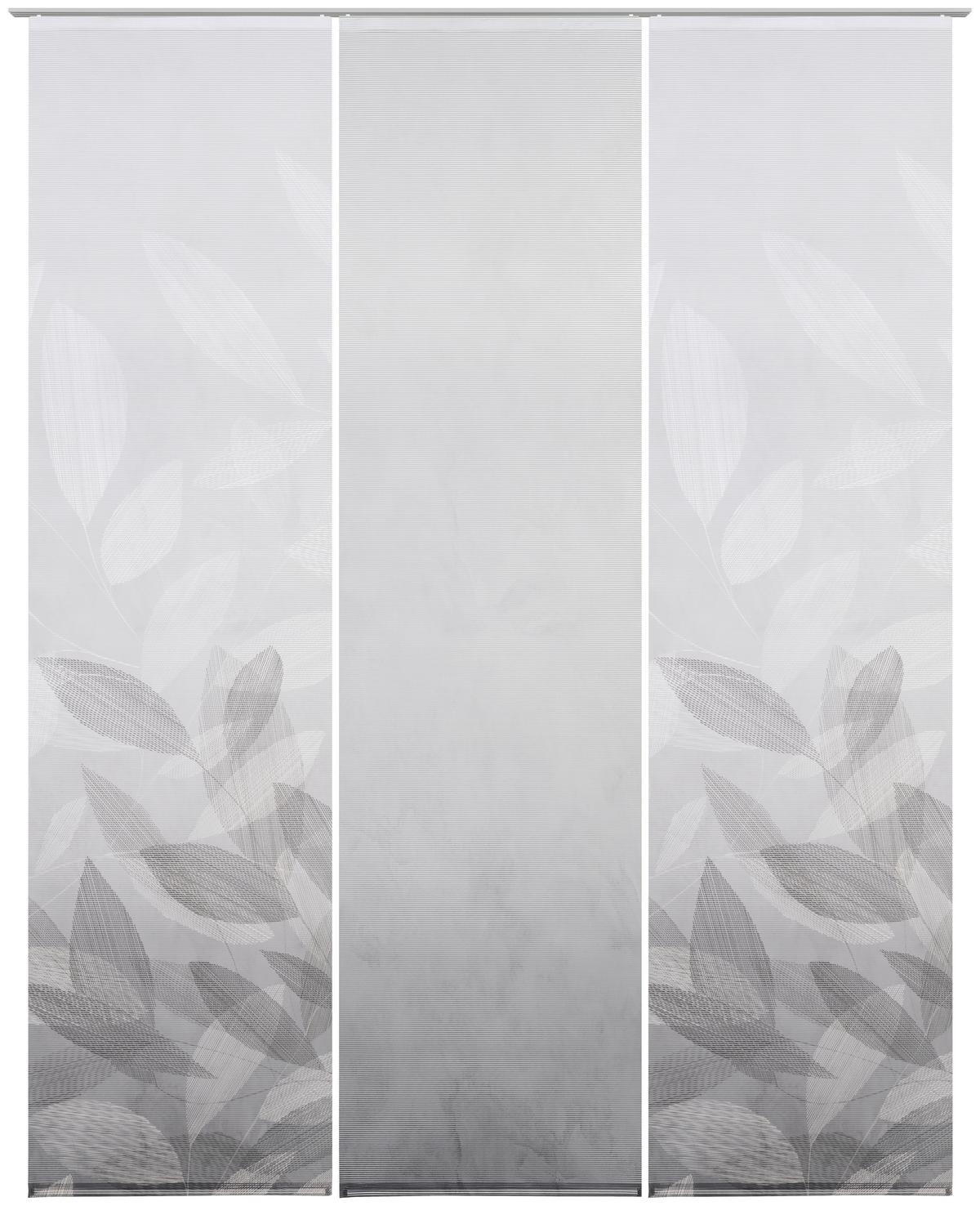 ZASŁONA PANELOWA ABIGAIL - szary, Natur, tkanina (60/245cm) - Novel