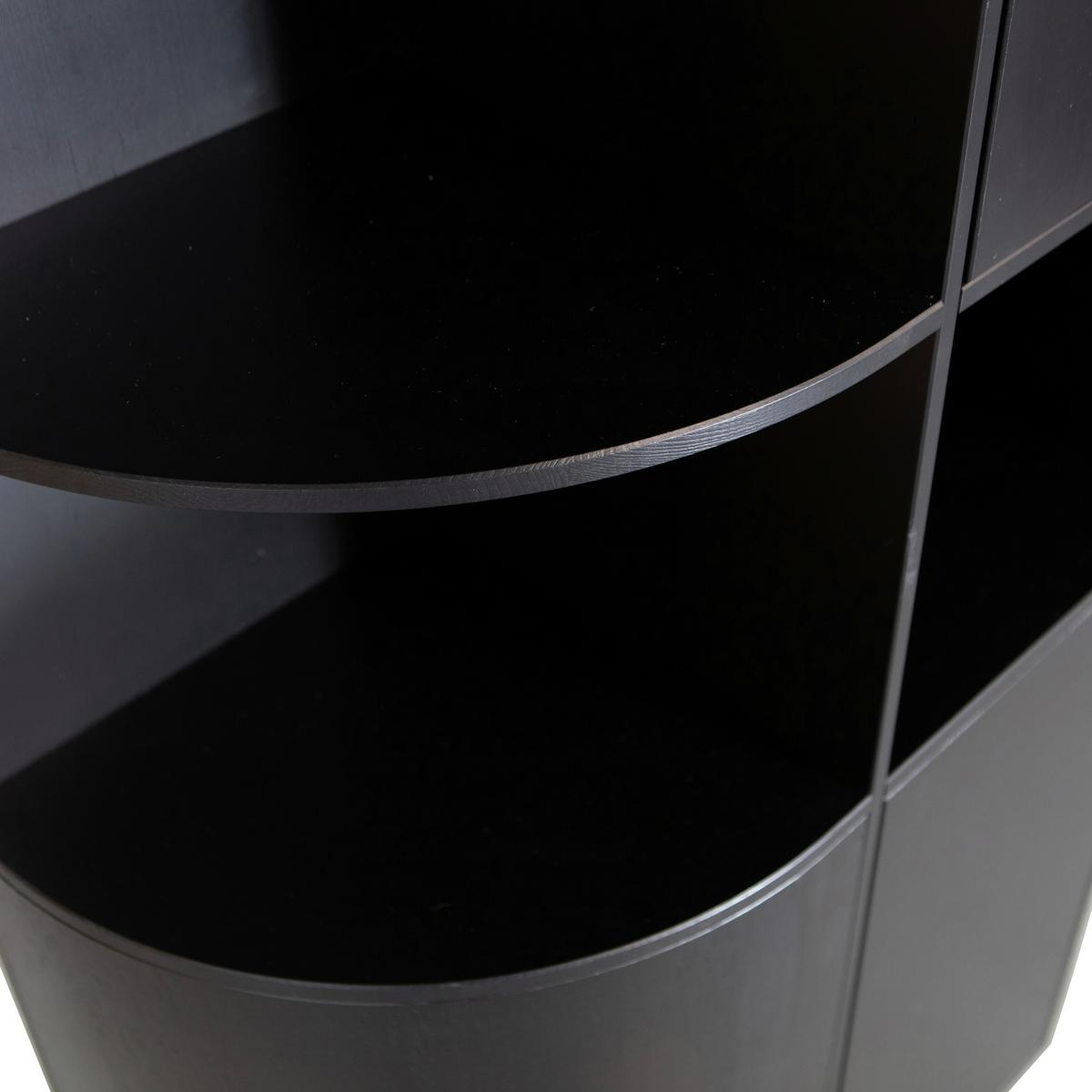 Mehrzweckschrank Finca Schwarz - Schwarz, Design, Holz (78/210/40cm) - Livetastic