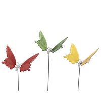 Vrtna Dekoracija Butterfly - zelena/žuta, Basics, plastika (21/15,5/40,5cm)