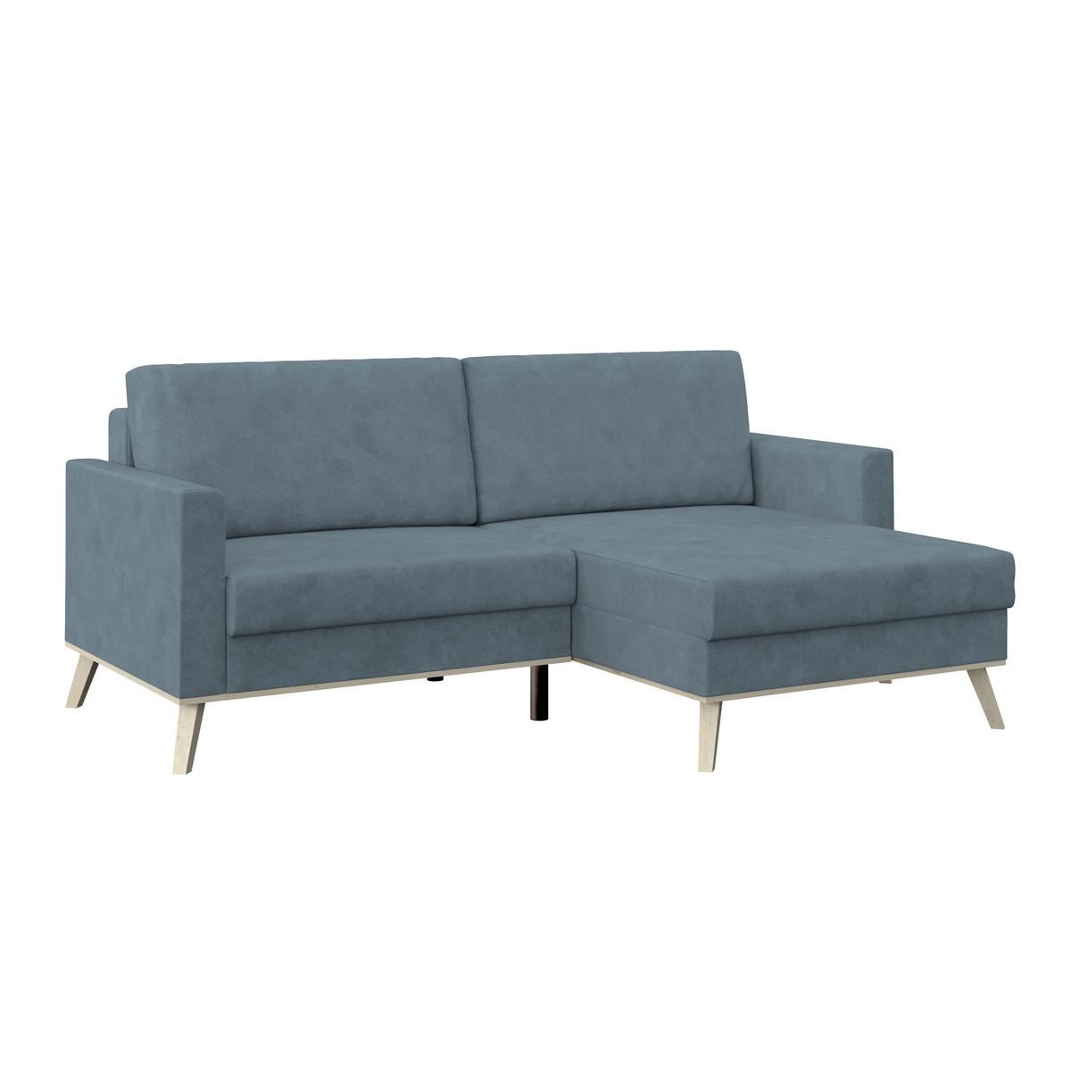 Coltar CARINI - albastru deschis/crem, Basics, textil (222/152cm) - Modern Living