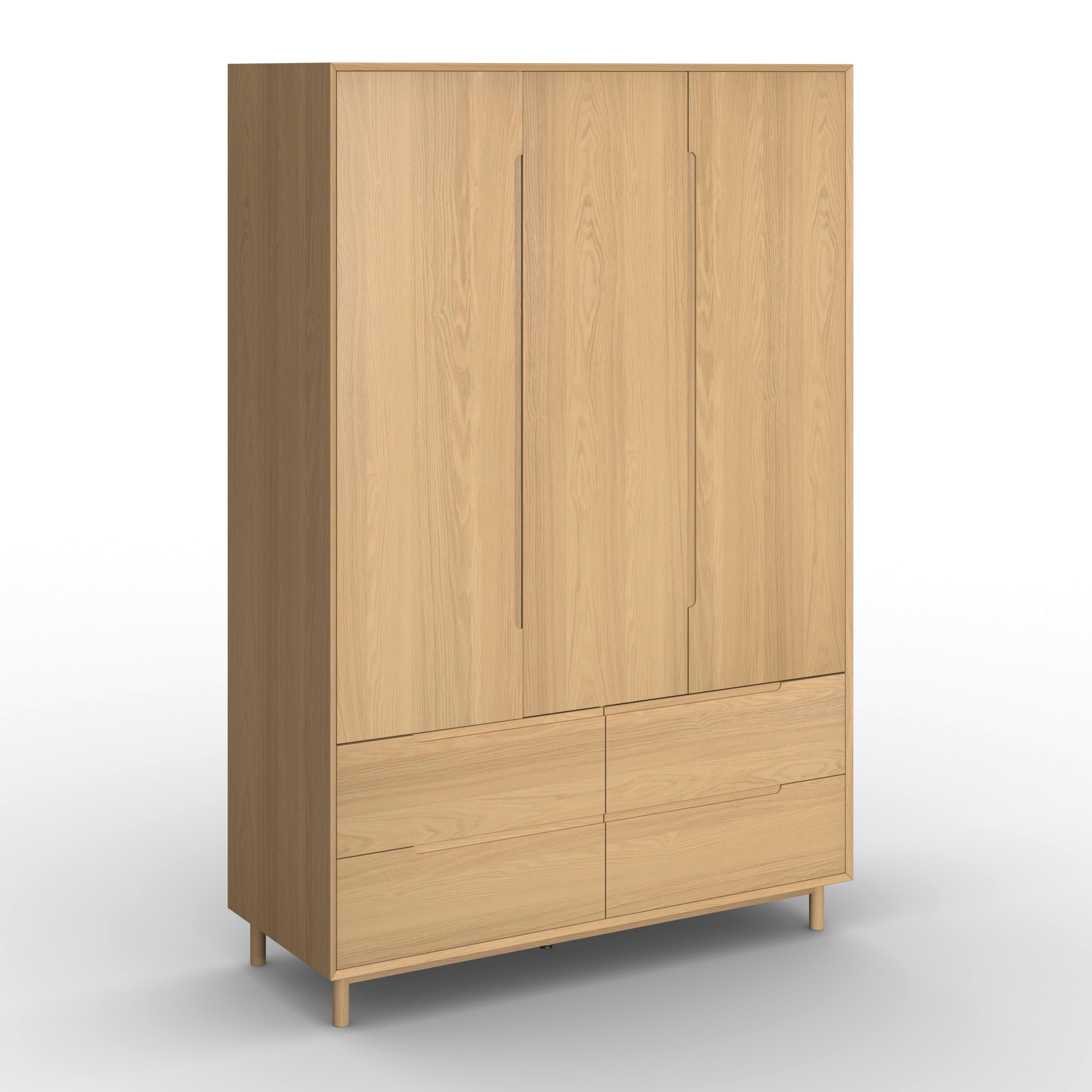 GARDEROB MARLO - ekfärgad, Modern, trämaterial/trä (148/223/60cm) - Bessagi Home