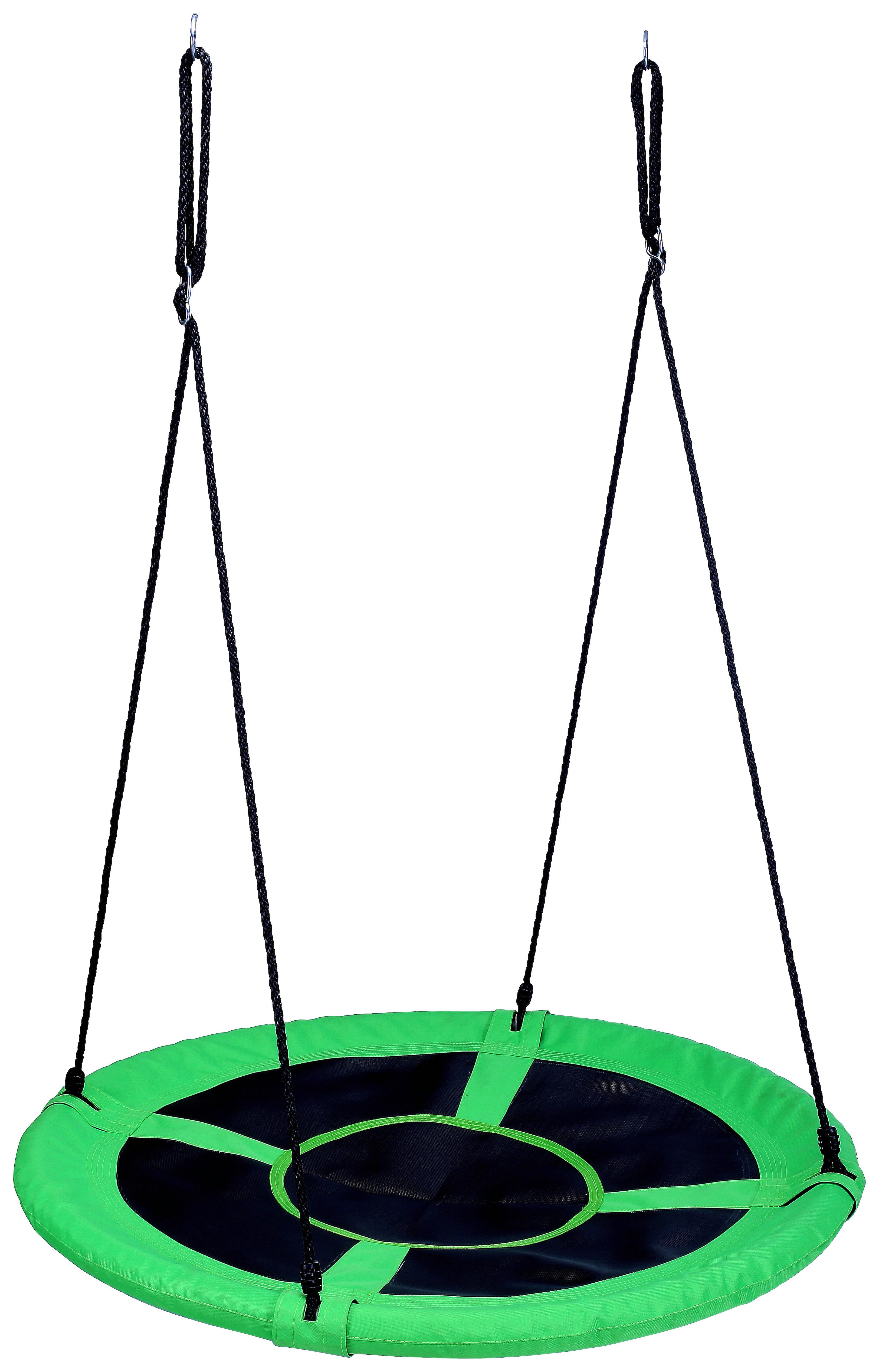 HUŚTAWKA GNIAZDO 613-400922 - zielony/czarny, Konventionell, tworzywo sztuczne/metal (100cm)