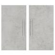 Türenset in Weiß/Grau - Alufarben/Grau, MODERN, Holzwerkstoff/Metall (75,6/67,4cm) - MÖMAX modern living