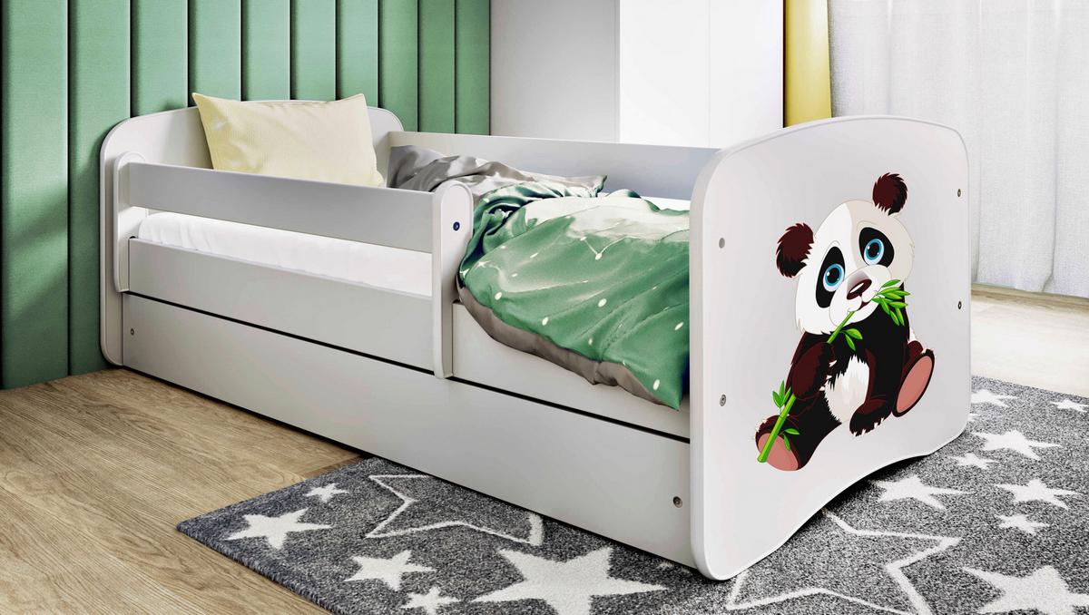 Otroška Postelja Babydreams, Bela, 80x160cm - bela/barve breze, Moderno, tekstil/leseni material (80/160cm) - MID.YOU