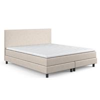 Box Ágy Andorra Bxb - bézs/bükkszínű, Modern, faalapú anyag/textil (160/200cm)