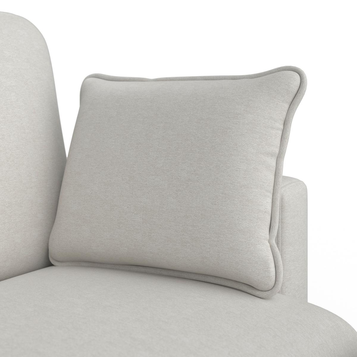Ecksofa Illa Hellgrau Webstoff - Hellgrau/Naturfarben, MODERN, Holz/Textil (154/84/86cm) - Bessagi Home