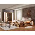 Bett Eichefarben/Weiß 185x208cm - Eichefarben, KONVENTIONELL, Holzwerkstoff/Textil (208/185/104cm) - Modern Living
