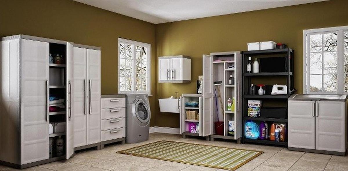 Tárolószekrény Keter Excellence Xl 241051 - világosszürke/homokszínű, műanyag (89/54/182cm) - Keter