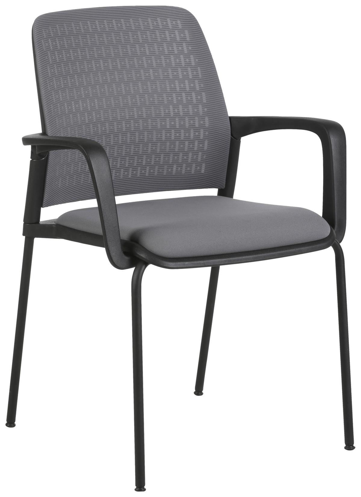 Konferencijska Stolica Pisa - siva/crna, Moderno, metal/tekstil (60/85/55cm) - Modern Living