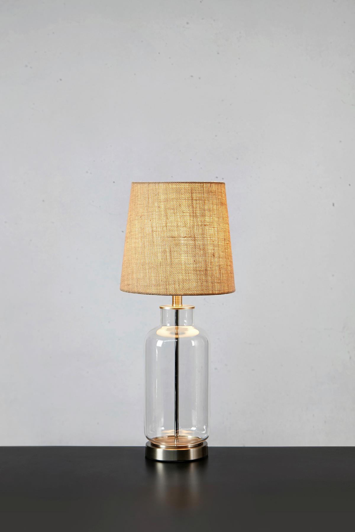 Tischleuchte Costero max. 40 Watt - Naturfarben, Basics, Glas/Naturmaterialien (25/25/61,5cm) - Markslöjd