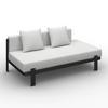 LOUNGEGARNITUR CHERRY - Hellgrau/Schwarz, MODERN, Kunststoff/Textil (265/73,5/265cm) - Bessagi Garden
