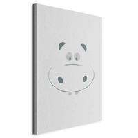 Slika Na Platnu Happy Hippie - siva/bela, Basics, tekstil/les (80/120/1,2cm) - artgeist