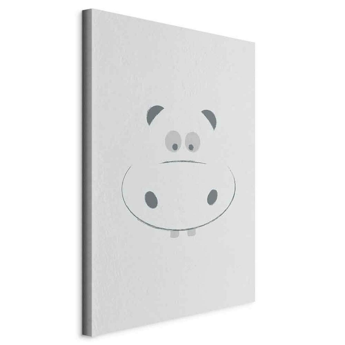Slika Na Platnu Happy Hippie - siva/bela, Basics, tekstil/les (80/120/1,2cm) - artgeist