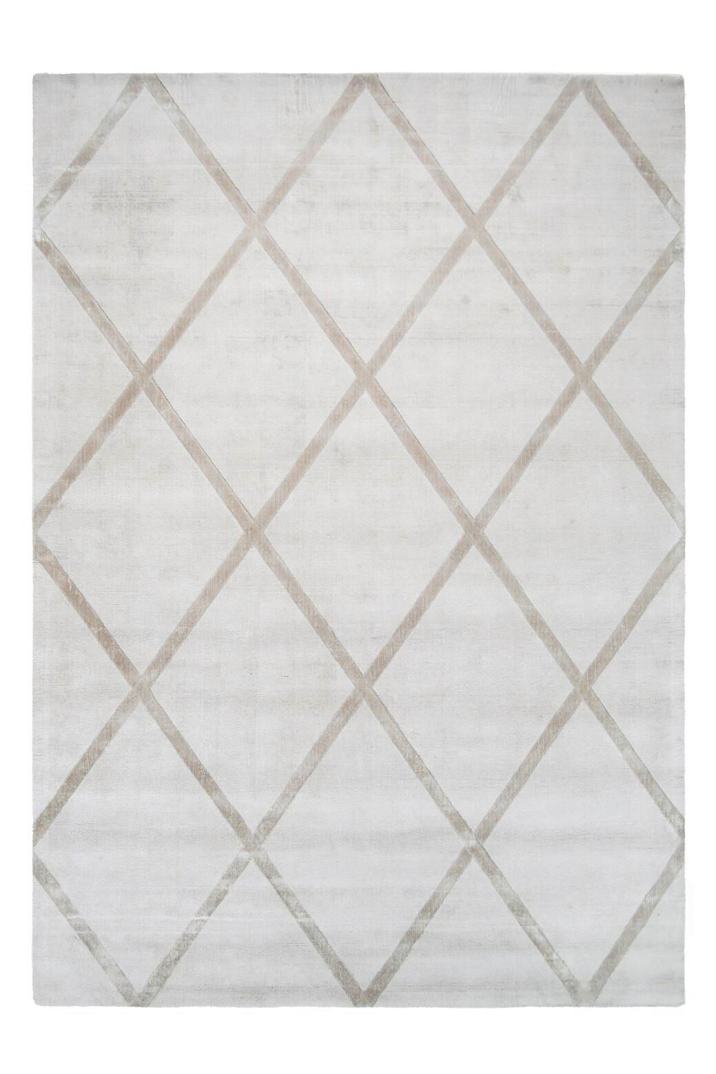 Webteppich Luxury 210 Elfenbein / Taupe - Taupe/Creme, Basics, Textil (200/290cm) - Kayoom
