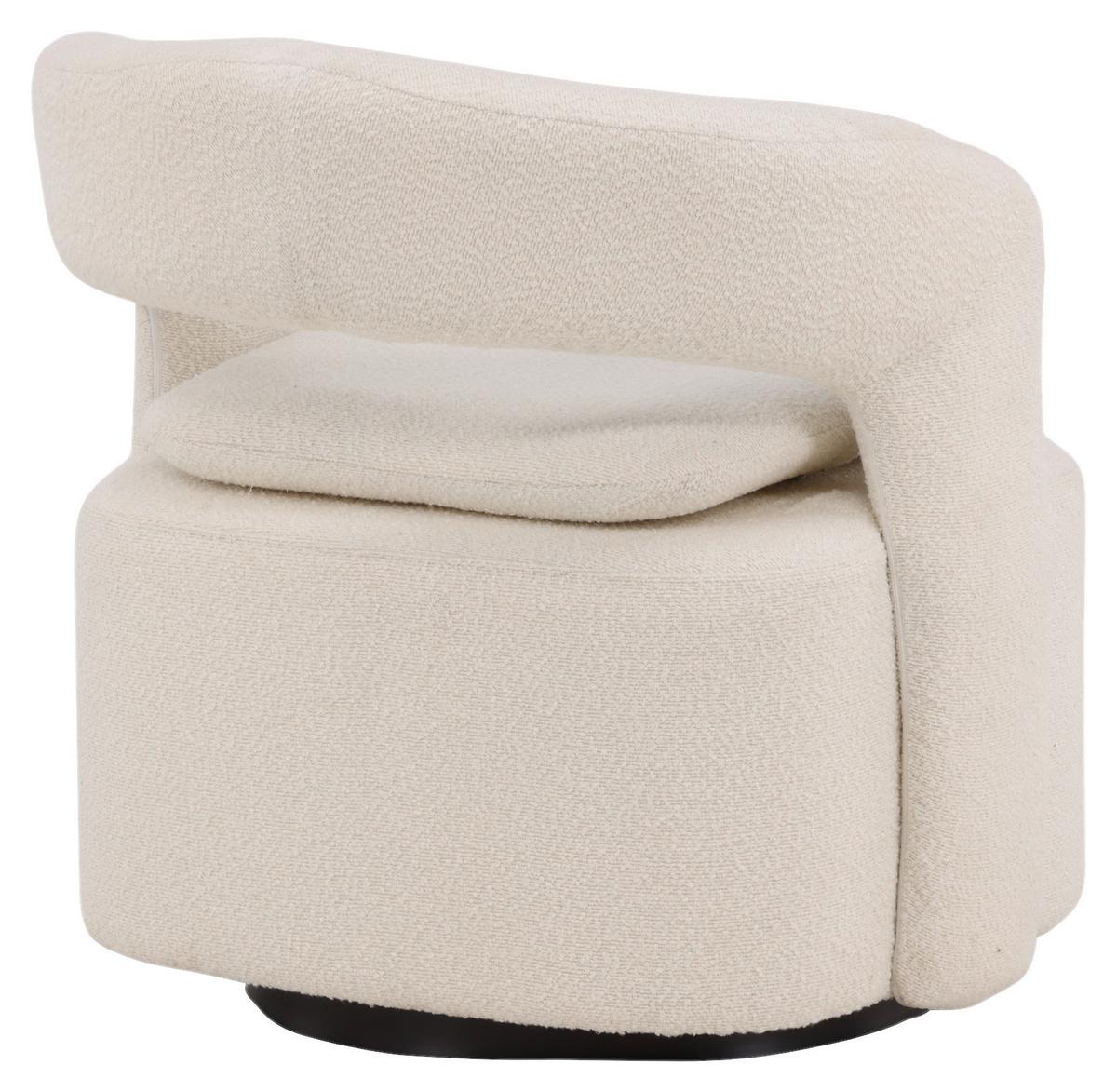 Sessel Laurel ca. 69x75x72 cm Weiß - Weiß, Design, Textil/Metall (69/75/72cm) - Livetastic