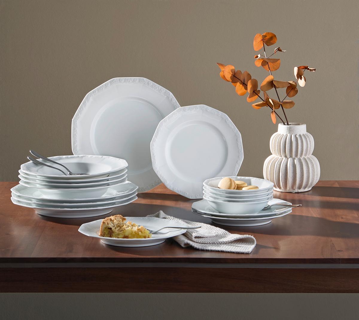 SERWIS OBIADOWO-ŚNIADANIOWY MARIA ROSENTHAL - biały, Konventionell, ceramika (40/40/30cm) - Rosenthal