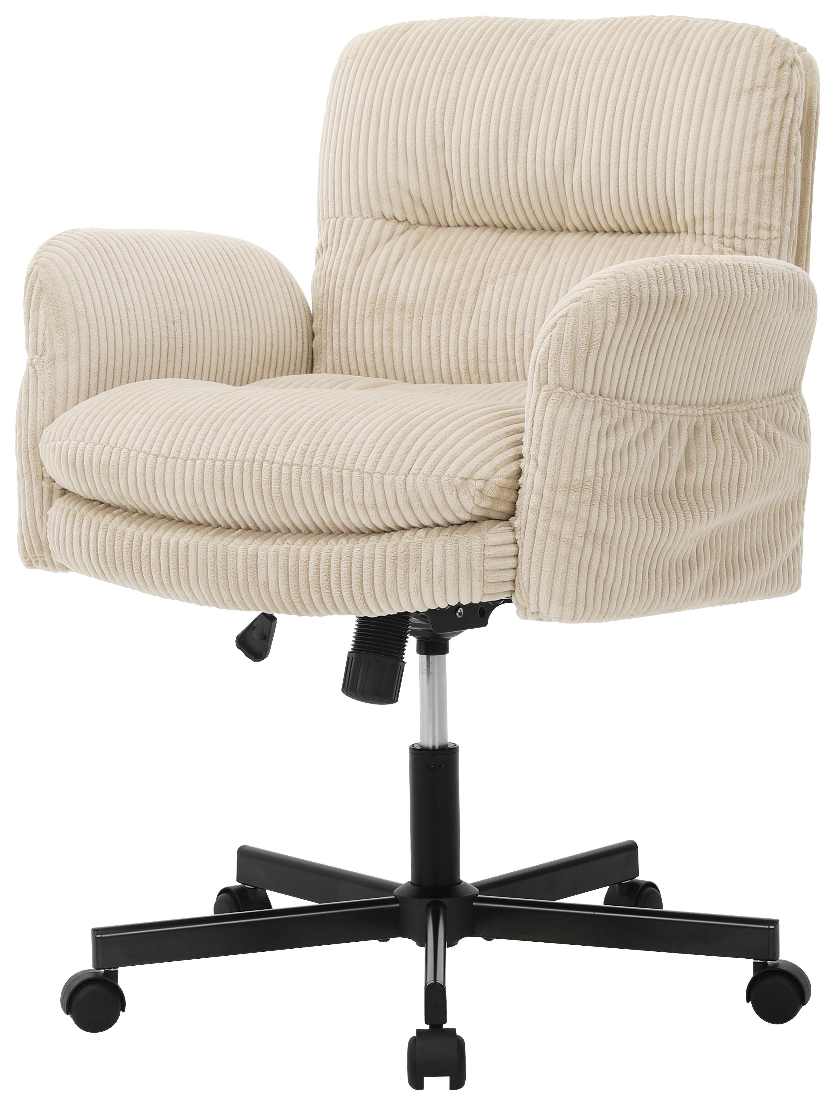 SNURRSTOL LENI - beige/svart, Design, metall/trä (73/87-97/68cm) - Mömax
