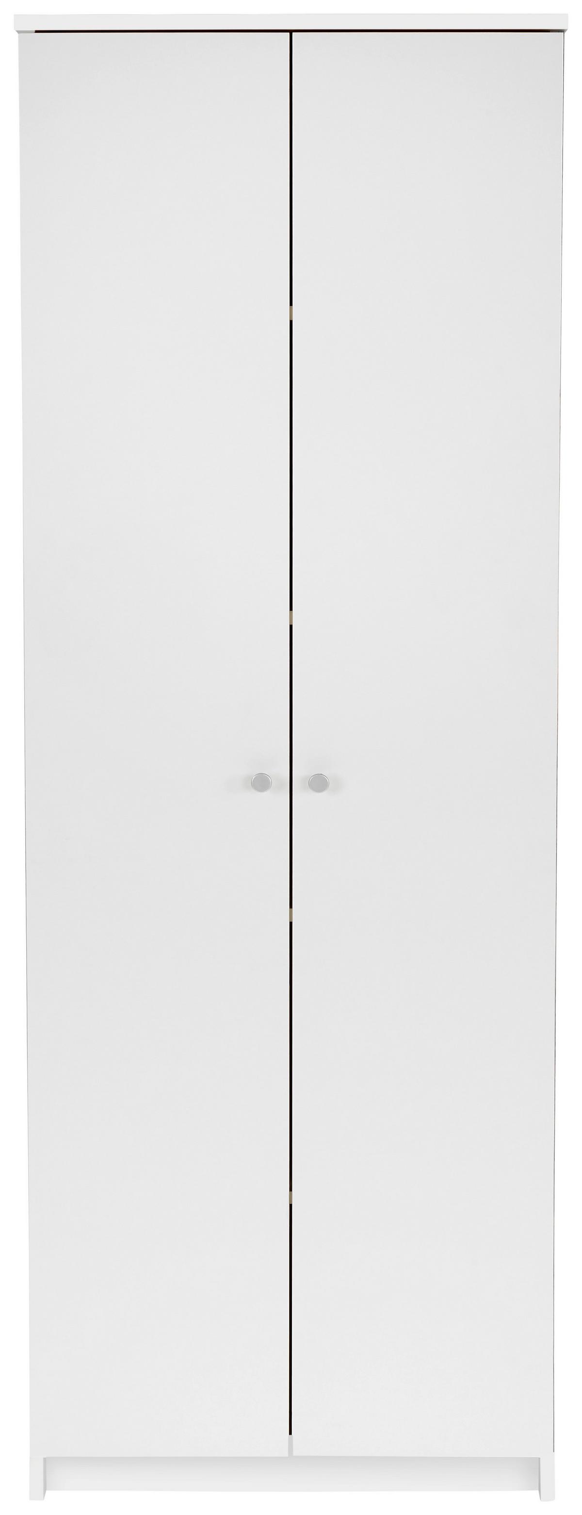 Višenamjenski Ormar Kv05 - bijela/boje aluminija, Moderno (62,4/178,6/35,4cm) - Best Price