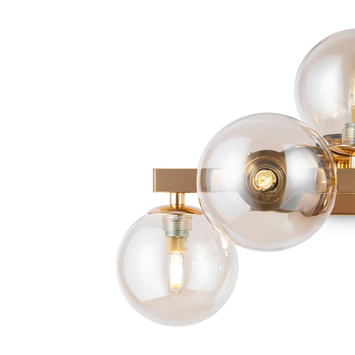 WANDLEUCHTE DALLAS - Goldfarben, Trend, Glas/Metall (23/24/38cm) - MAYTONI