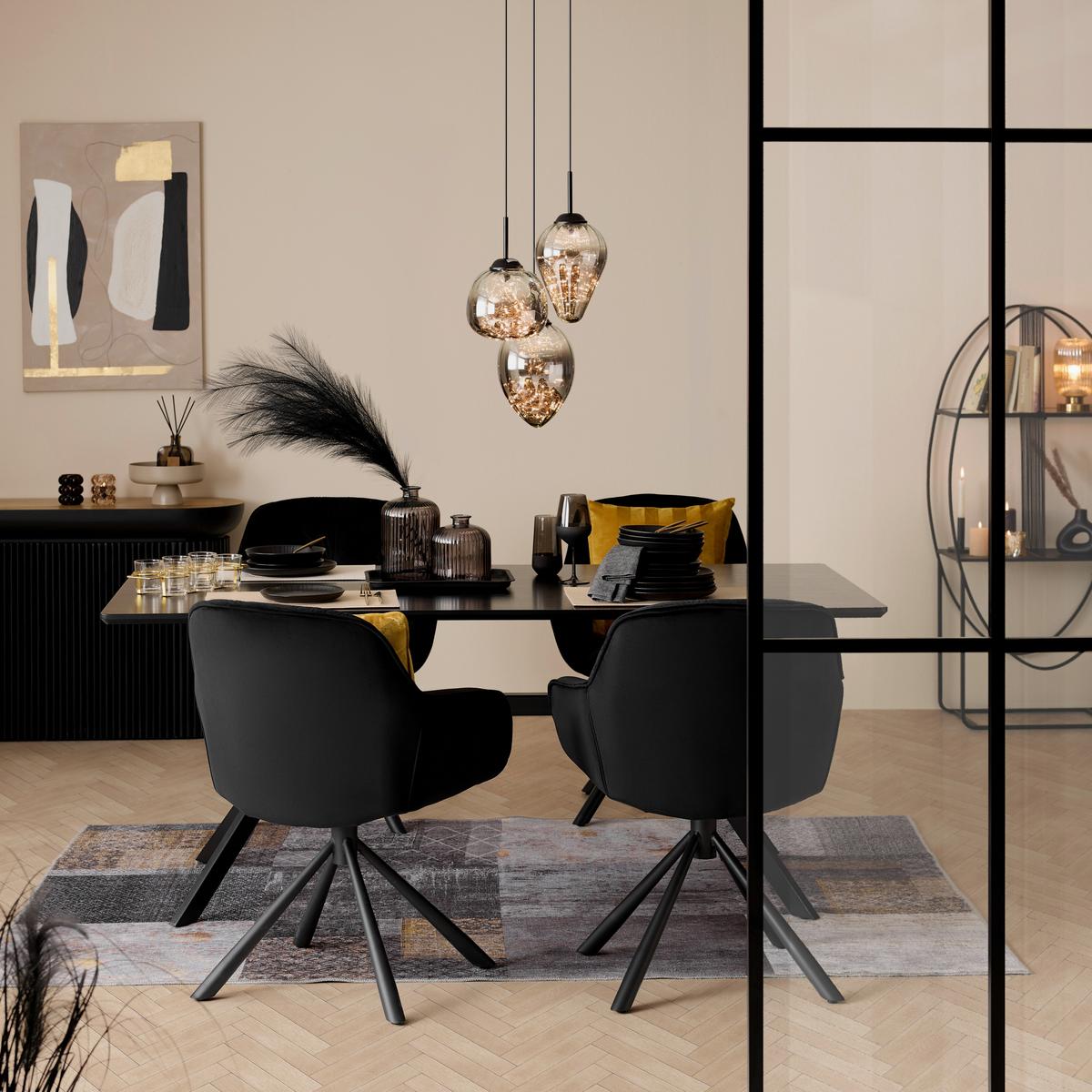 Covor cu țesătură plată Edessa 3 - auriu/gri, Modern (160/230cm) - Mömax